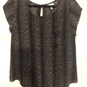 Joie Silk Snakeskin Print Blouse